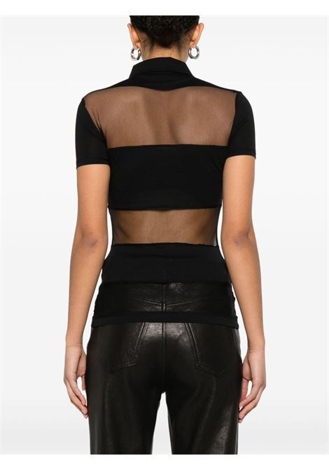 top striped sheer polo donna nero COPERNI | COPJS115F5028BLK