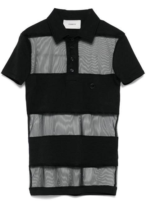 top striped sheer polo donna nero COPERNI | COPJS115F5028BLK