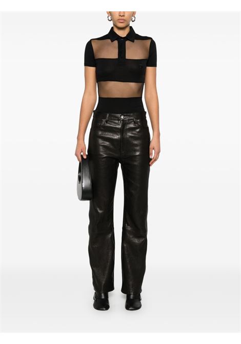 top striped sheer polo donna nero COPERNI | COPJS115F5028BLK