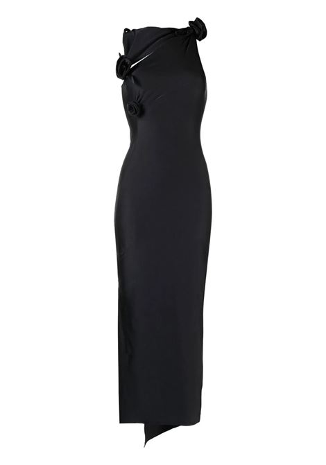abito asymmetric flowe gown donna nero COPERNI | COPR44545CBLK
