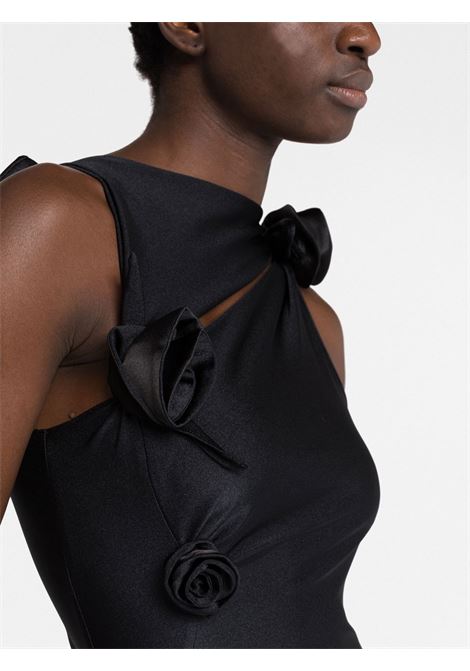abito asymmetric flowe gown donna nero COPERNI | COPR44545CBLK