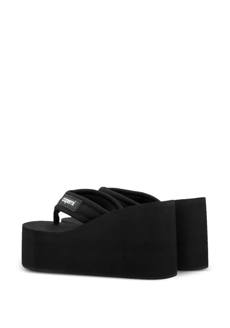 sandali branded wedge donna neri COPERNI | COPSH09440BLA