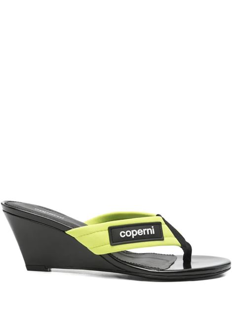 lift flip flop sandals woman black and lime COPERNI | COPSH97F3070GRN