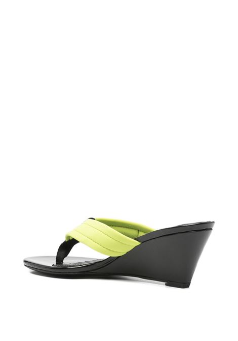 lift flip flop sandals woman black and lime COPERNI | COPSH97F3070GRN