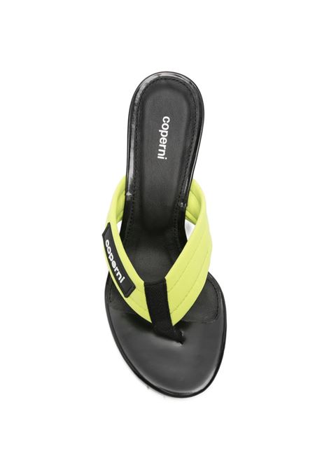 lift flip flop sandals woman black and lime COPERNI | COPSH97F3070GRN