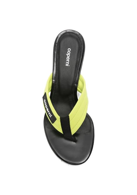 lift flip flop sandals woman black and lime COPERNI | COPSH97F3070GRN