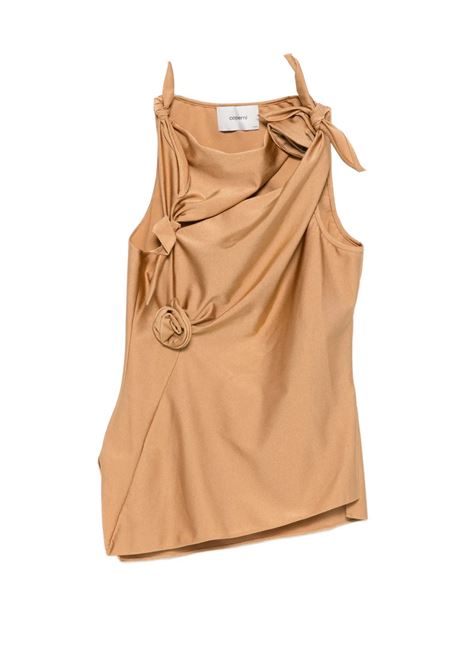 top asymmetric flowe gown donna marrone COPERNI | COPT76F5001BRW