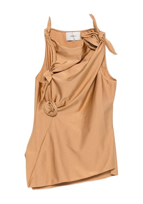 top asymmetric flowe gown donna marrone COPERNI | COPT76F5001BRW