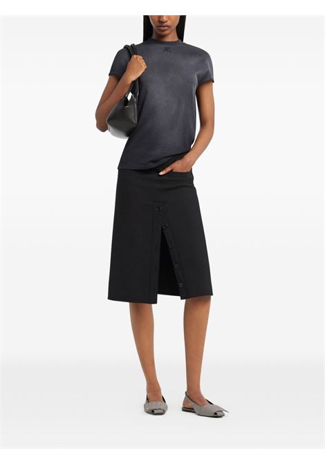t-shirt over sized donna nera COURRÈGES | 126JTS238JS02739999