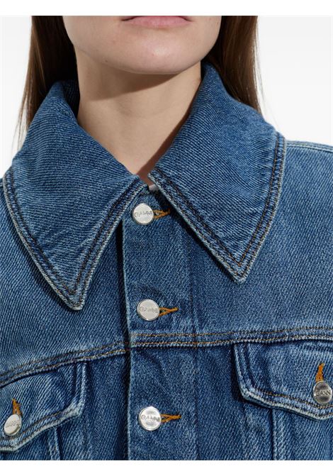 giacca denim heavy donna blu GANNI | A1010073569