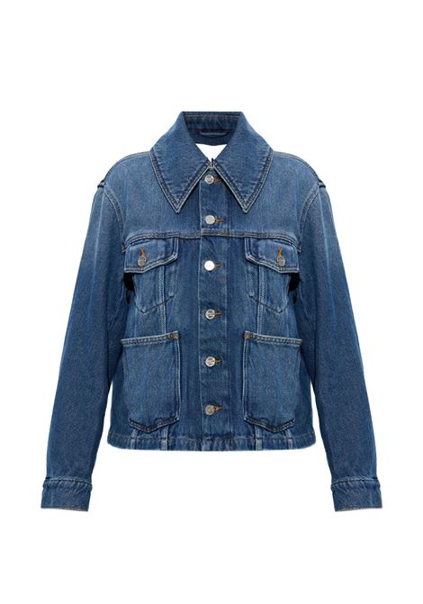 giacca denim heavy donna blu GANNI | A1010073569