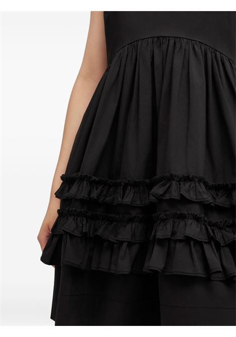 abito mini frill donna nero GANNI | A1030207099