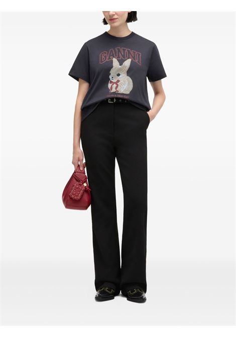 bunny ts-hirt woman black GANNI | A1050061252