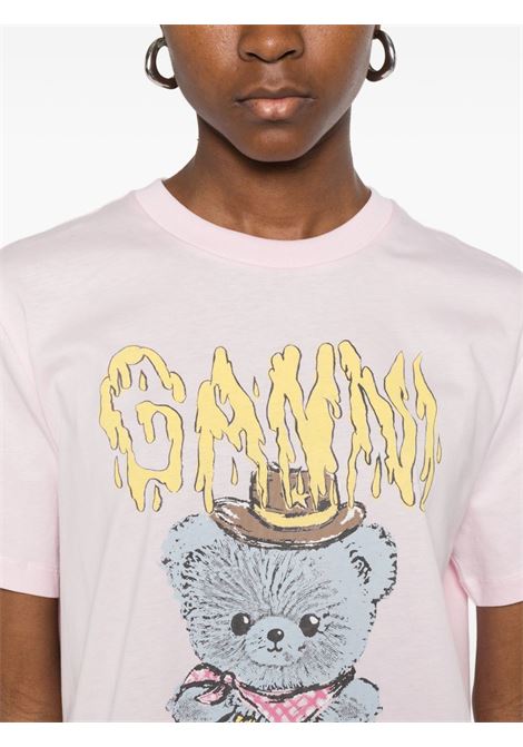 t-shirt cowboy bear donna rosa GANNI | A1050074868