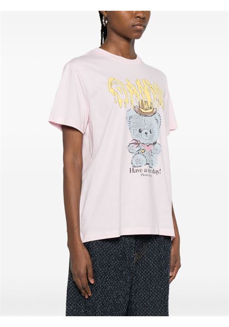 t-shirt cowboy bear donna rosa GANNI | A1050074868