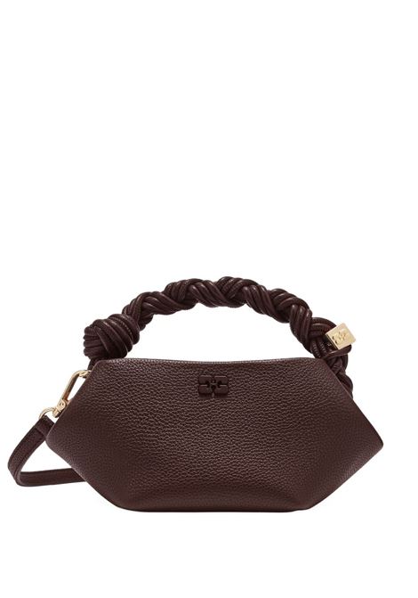borsa bou mini grained donna marrone GANNI | A7275979