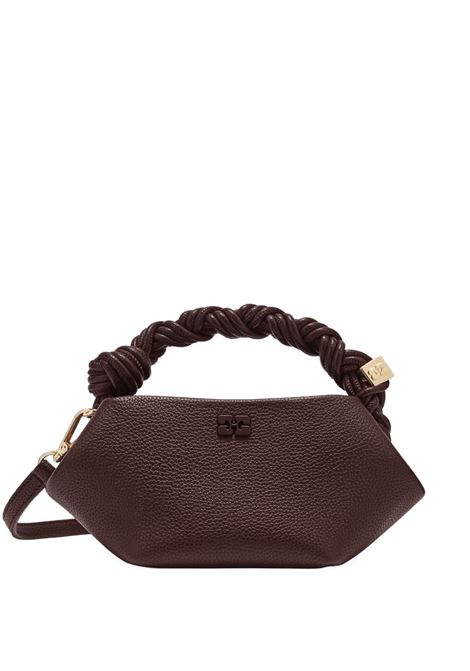 borsa bou mini grained donna marrone GANNI | A7275979