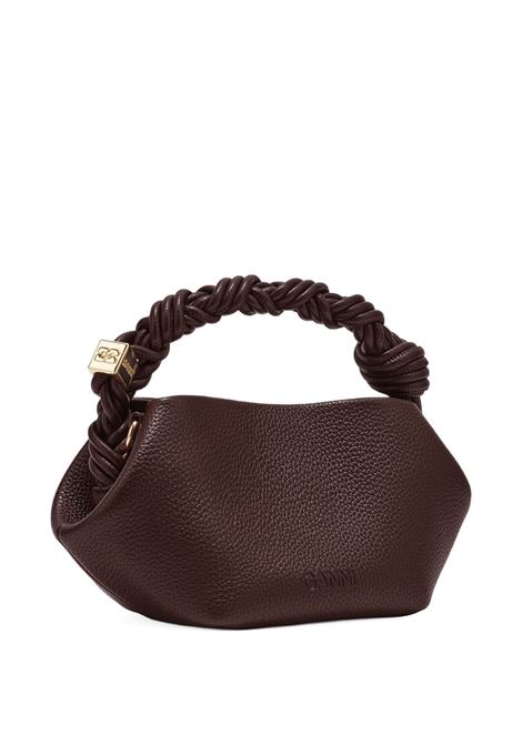 borsa bou mini grained donna marrone GANNI | A7275979
