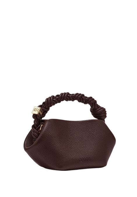 borsa bou mini grained donna marrone GANNI | A7275979