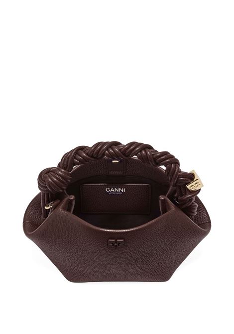 borsa bou mini grained donna marrone GANNI | A7275979