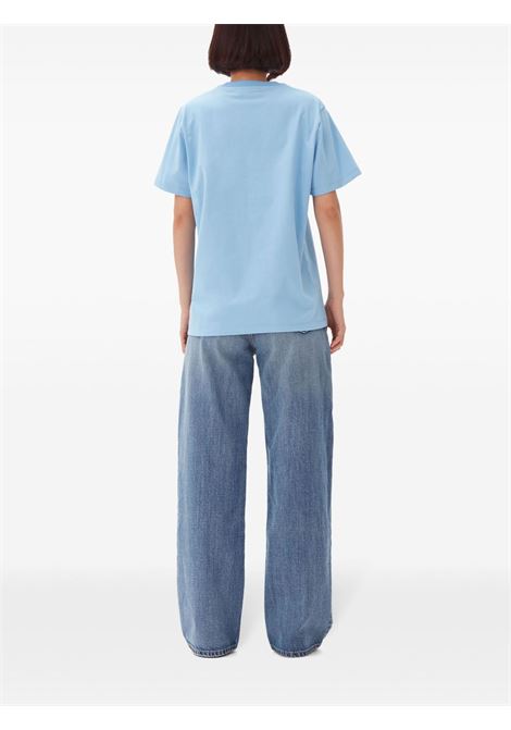tiger t-shirt woman light blue GANNI | T4007745