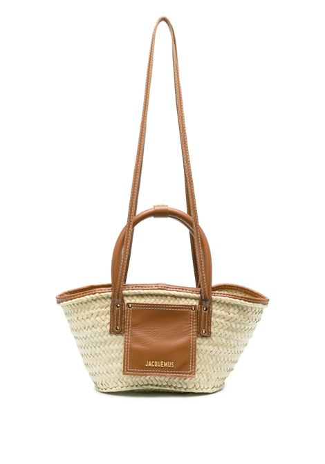 borsa le petit panier soli donna natural e marrone chiaro JACQUEMUS | BAW00044AC01C04811