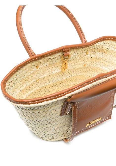 borsa le petit panier soli donna natural e marrone chiaro JACQUEMUS | BAW00044AC01C04811