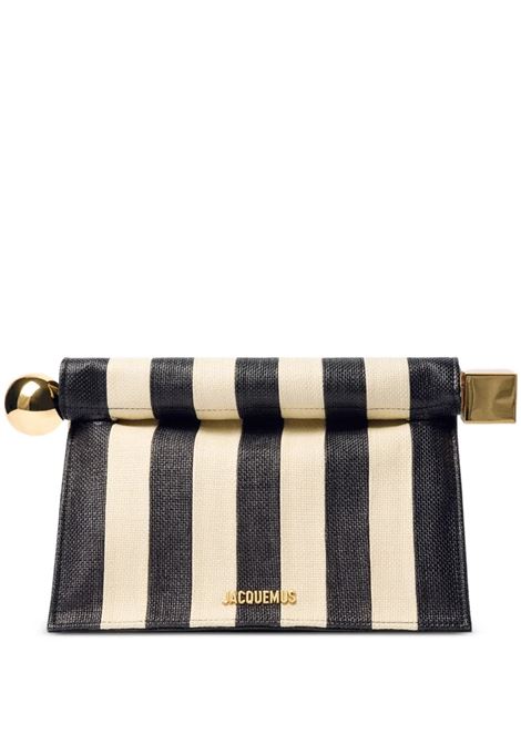 borsa la pochette rond carré donna natural e nera JACQUEMUS | BAW00356AE000761FY