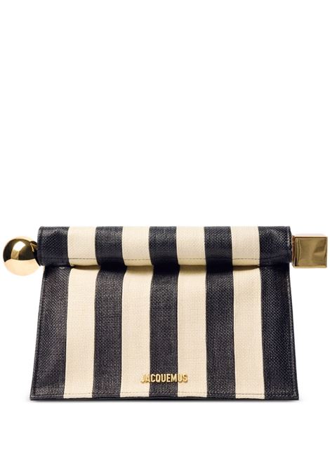 borsa la pochette rond carré donna natural e nera JACQUEMUS | BAW00356AE000761FY