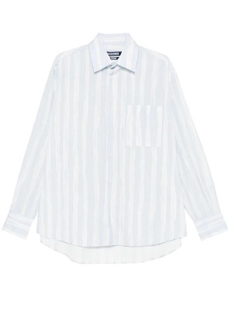 camicia camargue uomo blue e beige JACQUEMUS | SHM00605AW006913GT