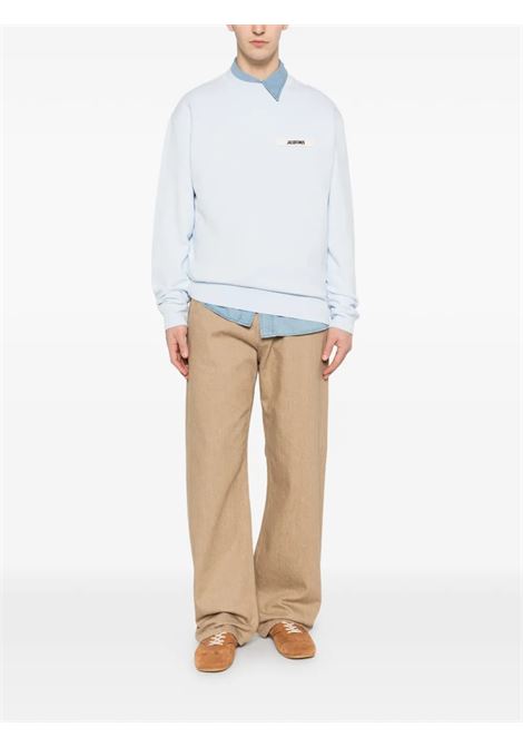 felpa le sweatshirt gros grain uomo azzurra JACQUEMUS | SSM00206AJ00126321