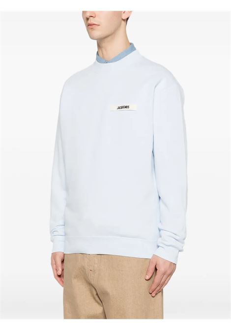 felpa le sweatshirt gros grain uomo azzurra JACQUEMUS | SSM00206AJ00126321