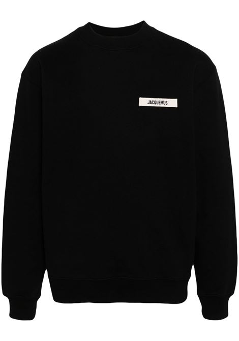 felpa le sweatshirt gros grain uomo nera JACQUEMUS | SSM00206AJ00126990