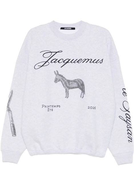 felpa le sweatshirt ane uomo grigia JACQUEMUS | SSM00314AJ001749DS