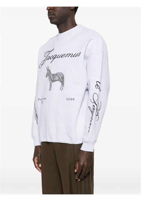 felpa le sweatshirt ane uomo grigia JACQUEMUS | SSM00314AJ001749DS