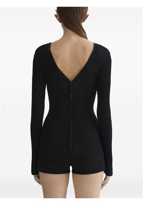 knit buttoned bodysuit woman black MUGLER | 26P2BO029011361999