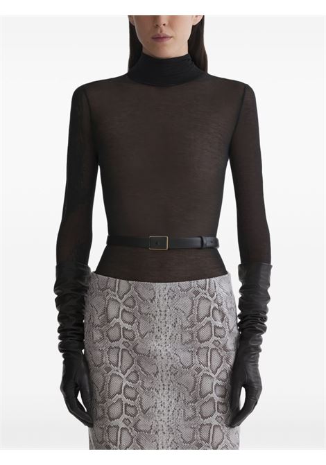 turtleneck top woman black MUGLER | 26P3TO084320311999