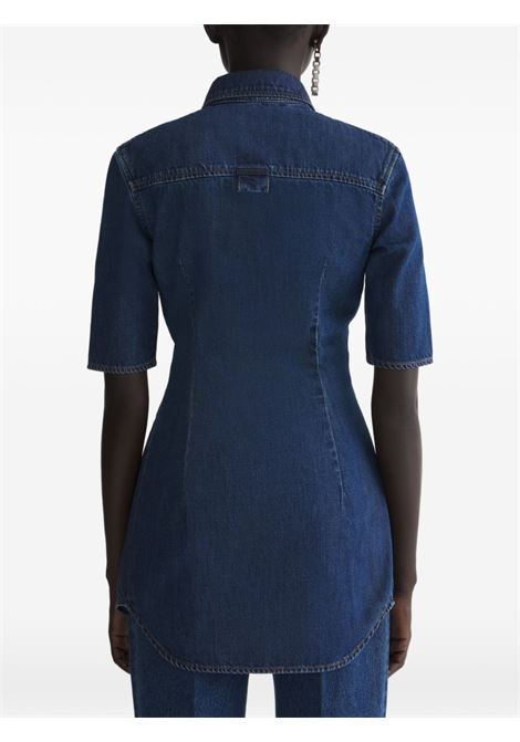 camicia denim fitted donna blu MUGLER | 26P6TO086120326142