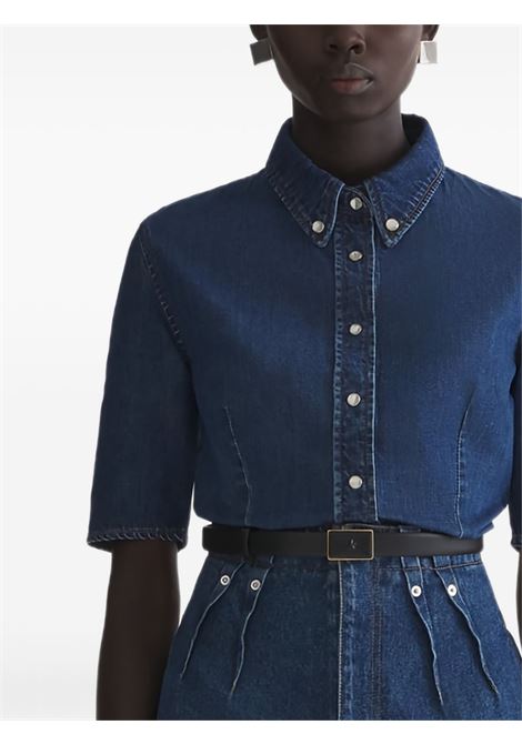 camicia denim fitted donna blu MUGLER | 26P6TO086120326142