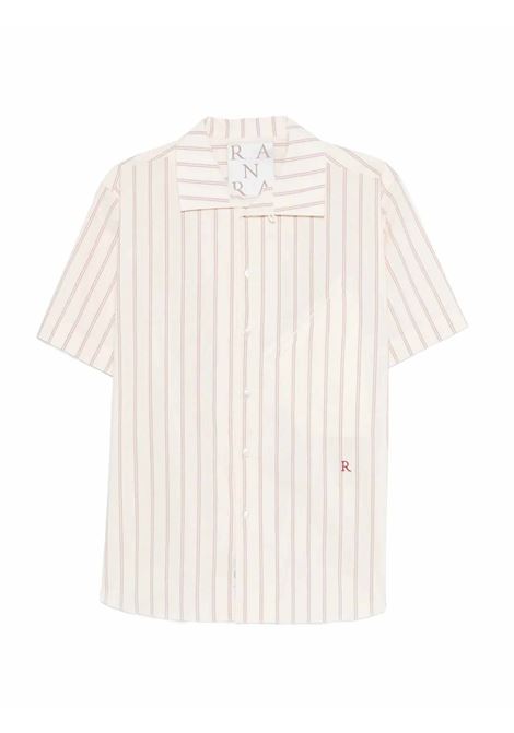 sun stripy cotton ss shirt man ivory RANRA | AMSS26SS01113R021
