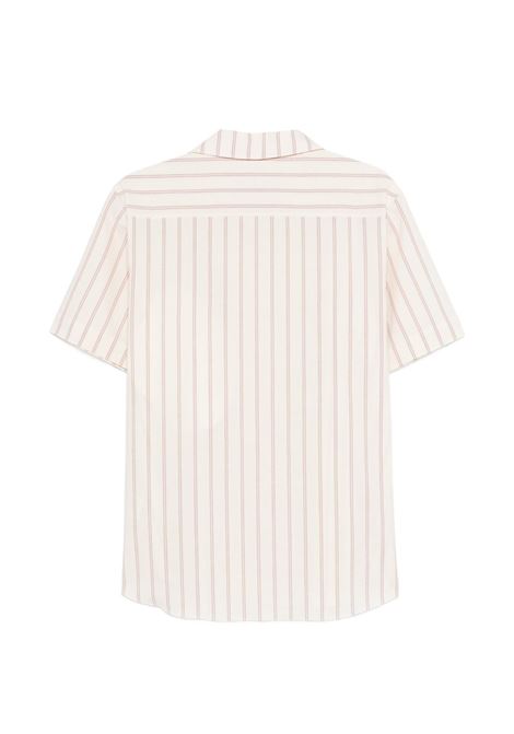 sun stripy cotton ss shirt man ivory RANRA | AMSS26SS01113R021
