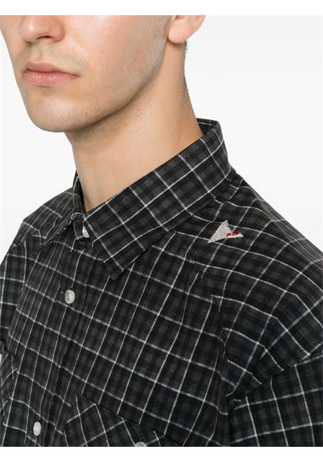 aair floweave printed ss shirt man grey ROA | YBMW017FA17GRY0001