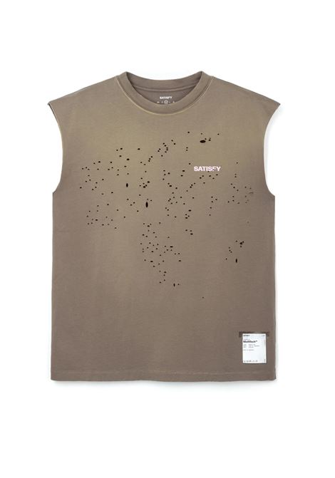 t-shirt mothtech muscle uomo beige scuro SATISFY | 1100591E02