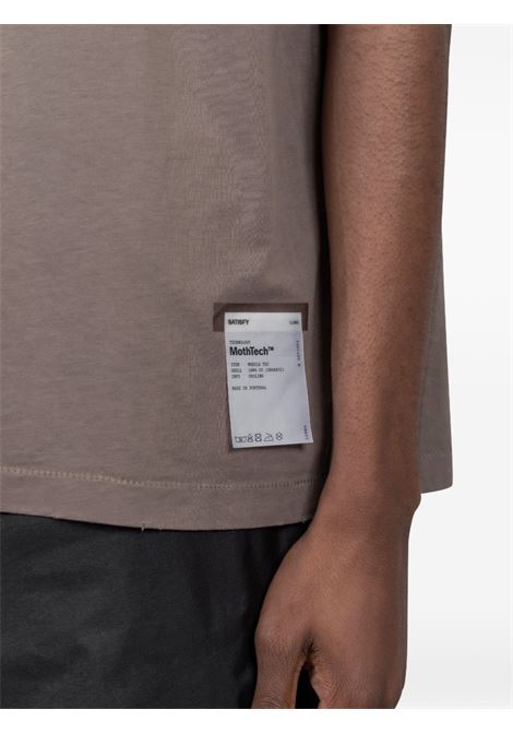 mothtech muscle tee man dark beige SATISFY | 1100591E02