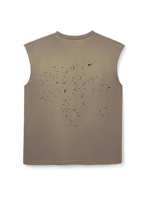 t-shirt mothtech muscle uomo beige scuro SATISFY | 1100591E02