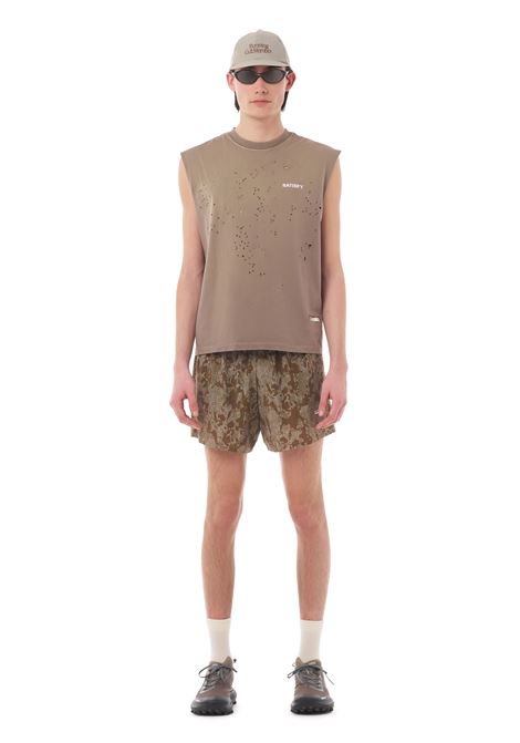 t-shirt mothtech muscle uomo beige scuro SATISFY | 1100591E02