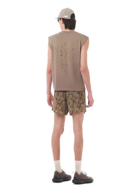 t-shirt mothtech muscle uomo beige scuro SATISFY | 1100591E02