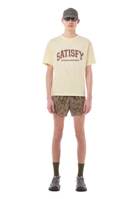 t-shirt mothtech uomo gialla SATISFY | 1100641A04