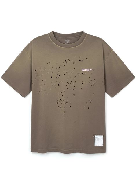 t-shirt mothtech muscle uomo beige scuro SATISFY | 1100691E02