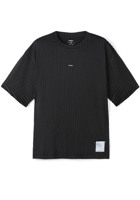 t-shirt auralite plated uomo nera SATISFY | 1104300001